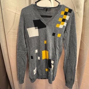 Gucci Gray Sweater with Yellow Accents